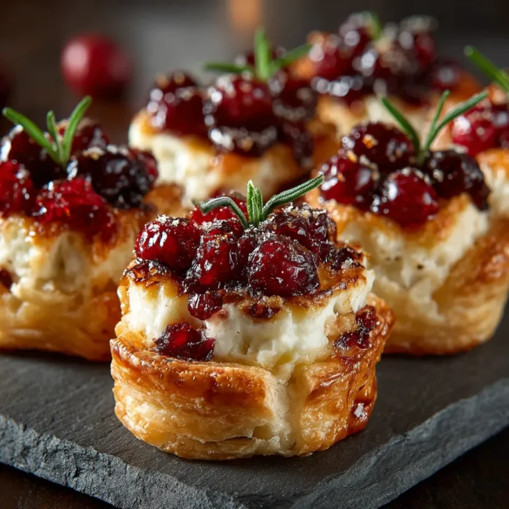 Baked Cranberry Brie Bites Recipe