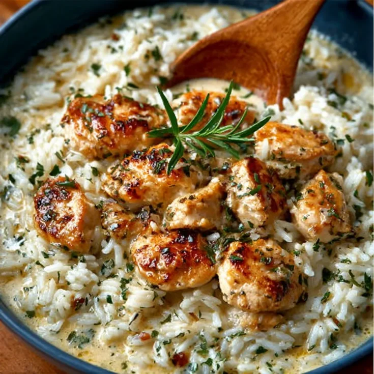 Creamy Herb Chicken & Basmati Rice Recipe | Flavorful One-Pan Comfort Meal