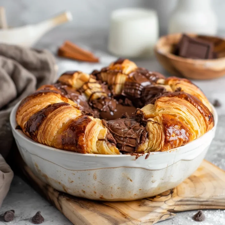 Chocolate Croissant Breakfast Bake Recipe