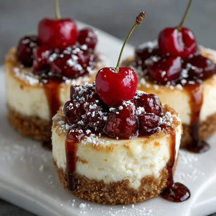 Easy Mini Cherry Cheesecakes: Classic Sweet Treat with Buttery Crust