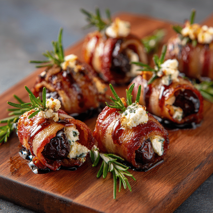 Bacon-Wrapped Dates with Goat Cheese