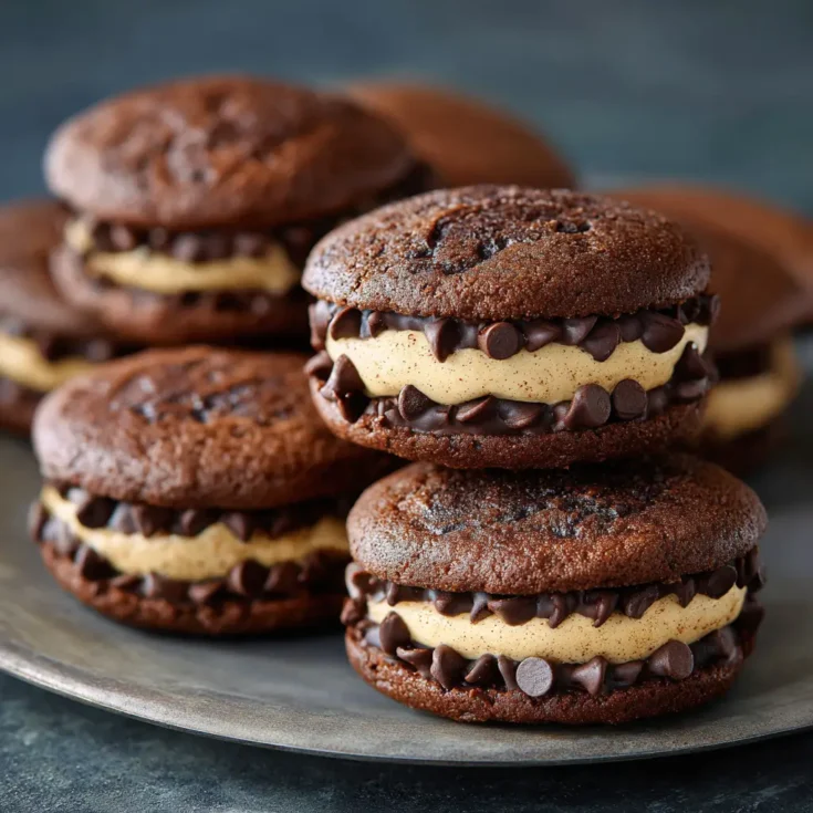 Brownie Cookie Dough Sandwich Cookies