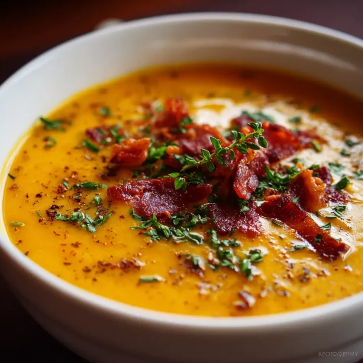 Butternut Squash & Bacon “Cauldron” Soup