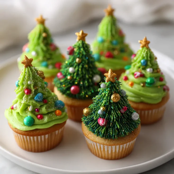 Christmas Tree Cupcakes