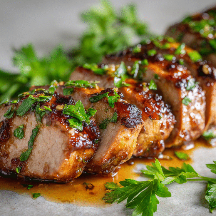 Honey Garlic Glazed Pork Tenderloin