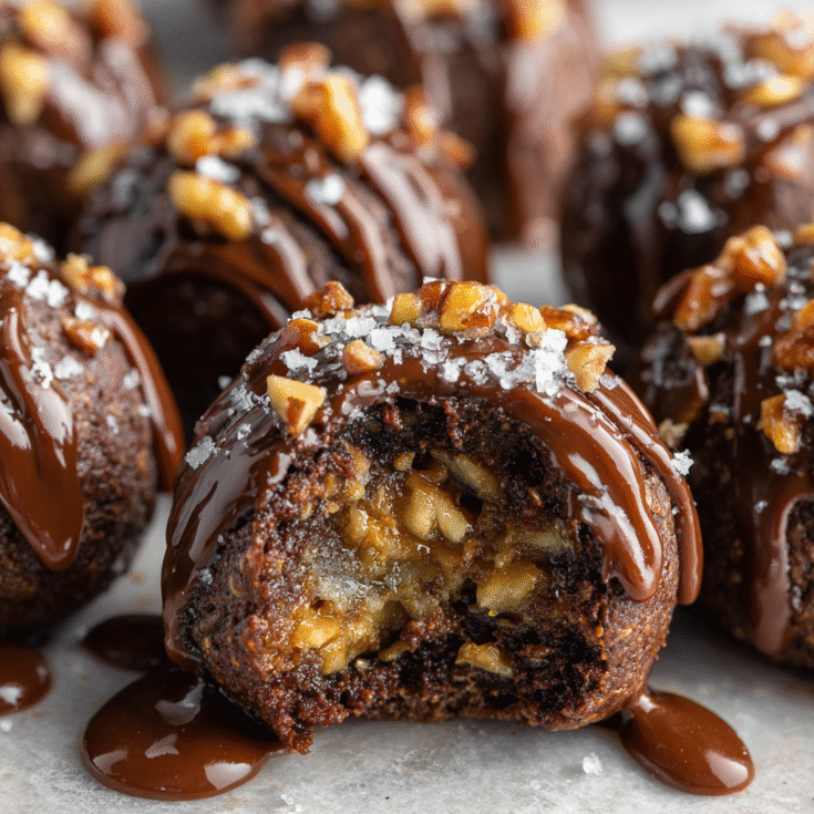 Pecan Pie Brownie Bombs