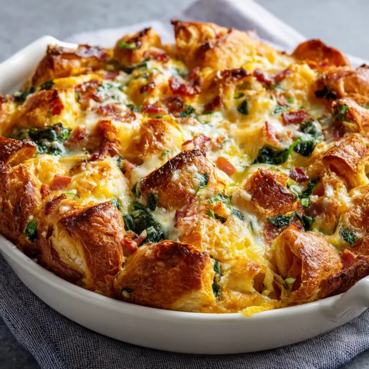 Savory Croissant Breakfast Bake