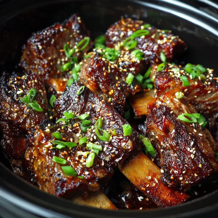 Slow Cooker Honey Garlic Beef Ribs