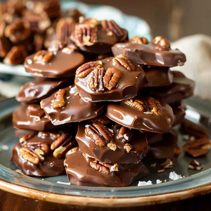 Chocolate Pecan Turtle Clusters Delight