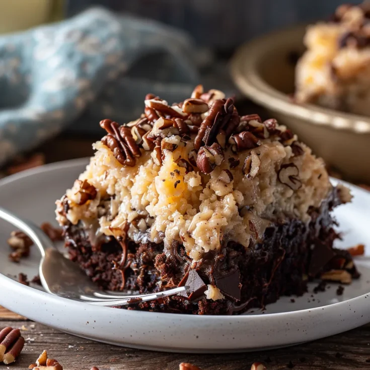 German Chocolate Poke Cake Recipe