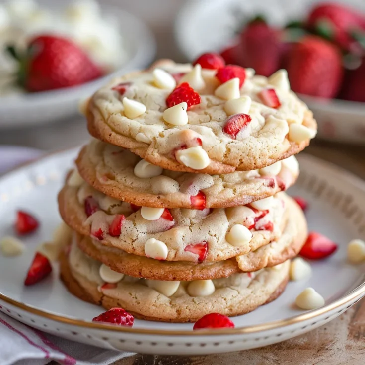 Soft Strawberry Cheesecake Cookies Recipe