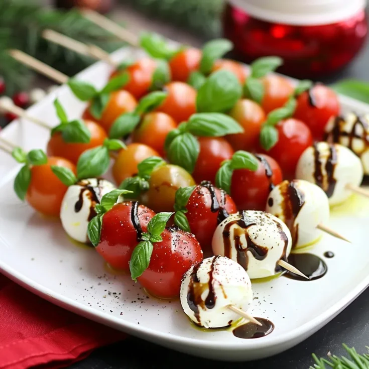 Caprese Christmas Skewers