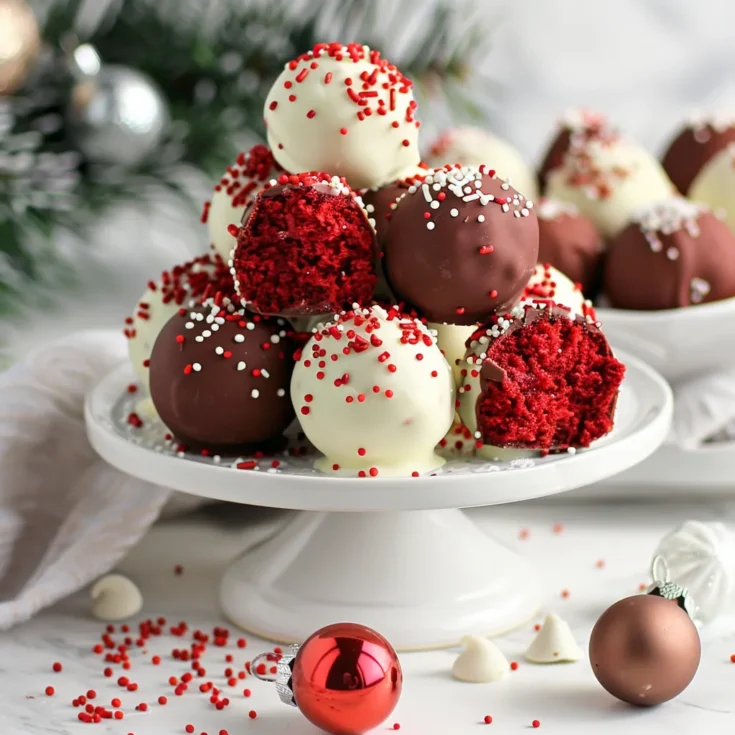 No-Bake Red Velvet Christmas Truffles