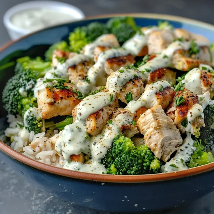 Creamy Ranch Chicken Broccoli Bowls