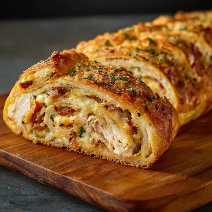 Chicken Bacon Ranch Stromboli