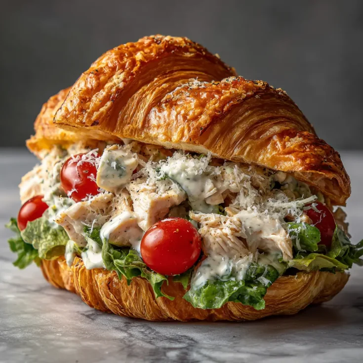 Chicken Caesar Croissant Sandwich