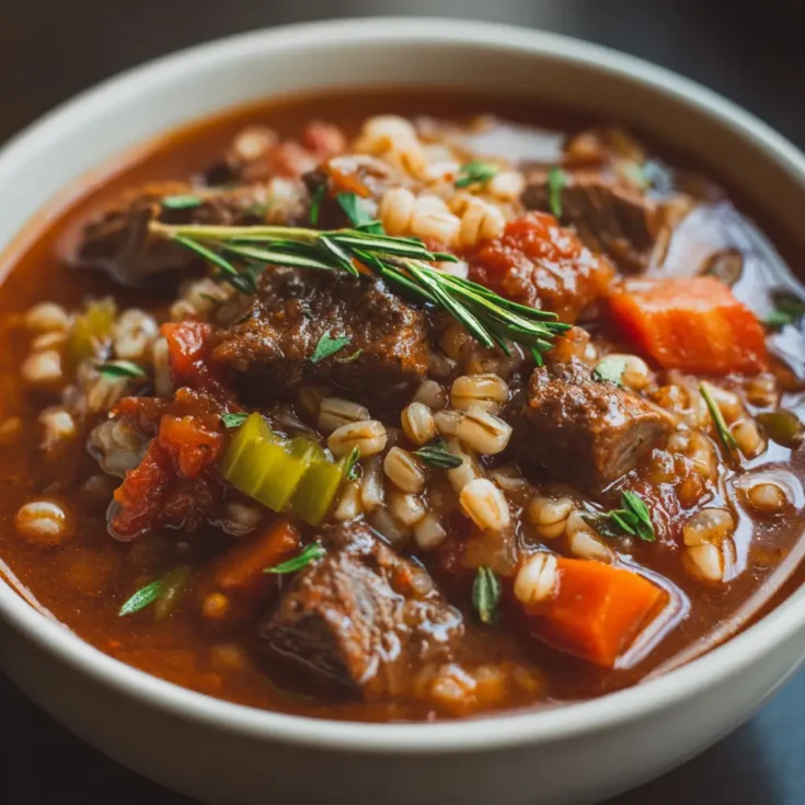 Instant Pot Beef Barley Soup