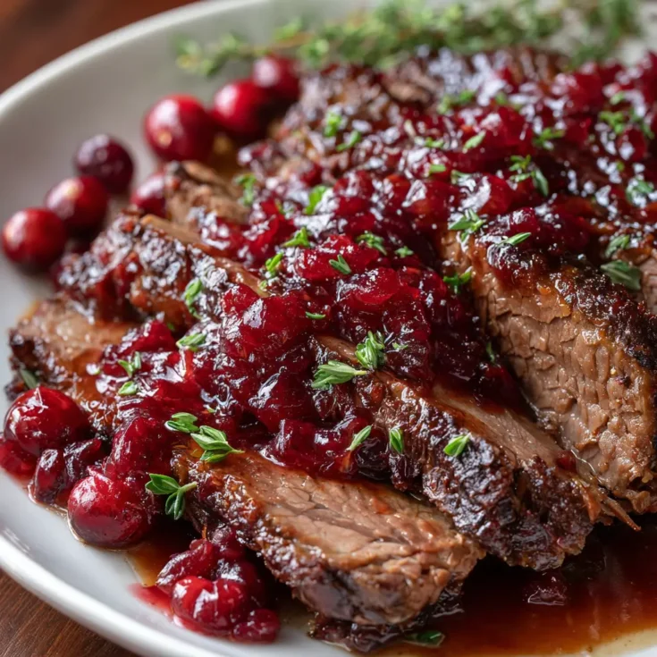 Slow Cooker Cranberry Brisket