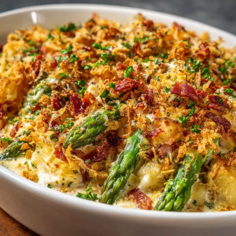 Make This Simple Asparagus Bacon Chicken Casserole Bake