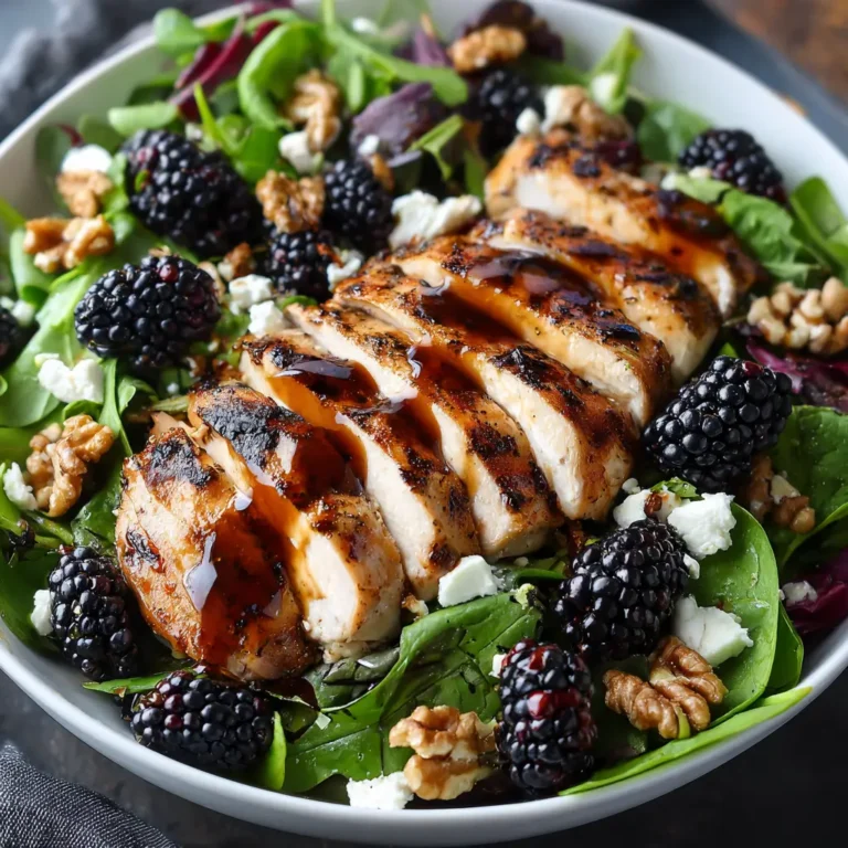 Blackberry Balsamic Grilled Chicken Salad