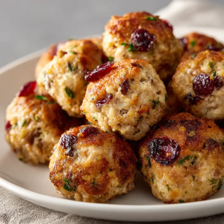 Cranberry Turkey Stuffing Balls