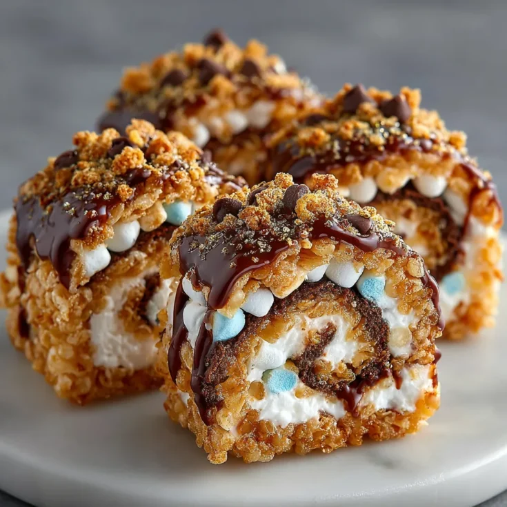S’mores Rice Krispies Treats Pinwheels
