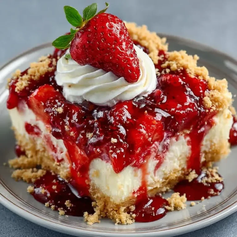 Strawberry Cheesecake Dump Cake Recipe | Easy Layered Dessert