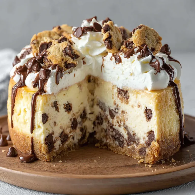 Delicious Chocolate Chip Cookie Dough Cheesecake Recipe