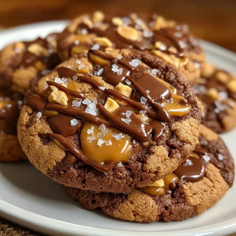 Tasty Peanut Butter Chocolate Caramel Cookies Recipe