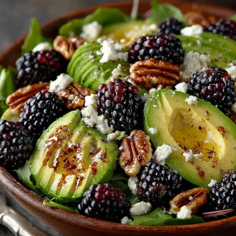 Blackberry and Avocado Salad with Honey Lemon Vinaigrette