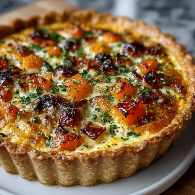 Caramelized Onion Butternut Squash Tart