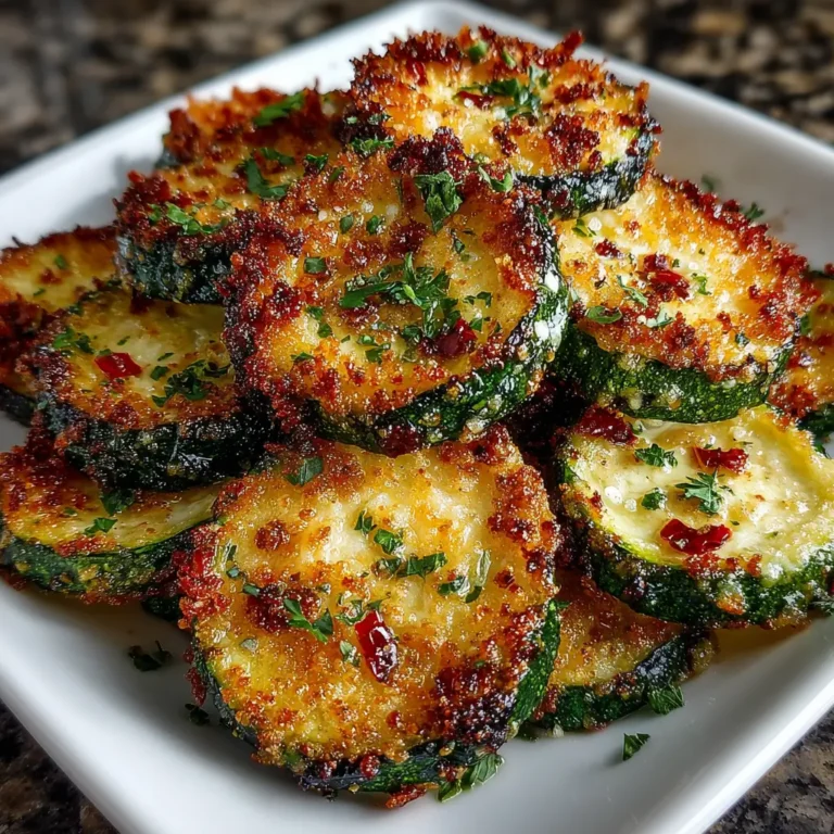 Crispy Garlic Parmesan Zucchini Chips