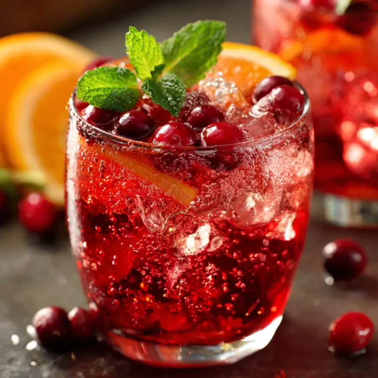 Festive Christmas Cranberry Spritzer