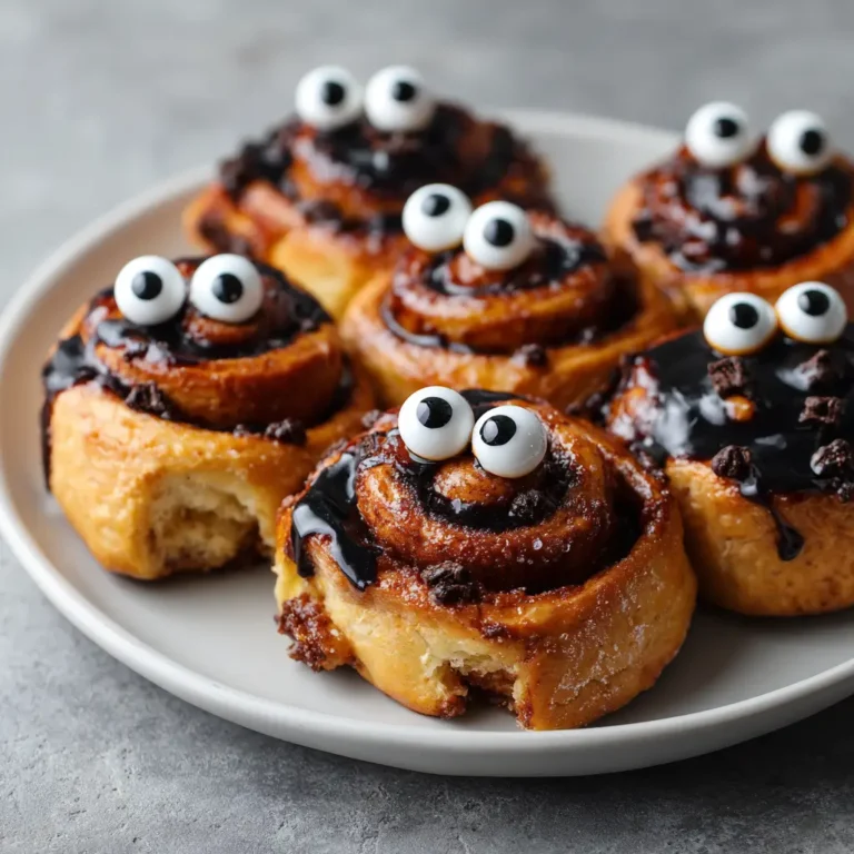 Fun Spooky Cinnamon Rolls for Halloween Breakfast