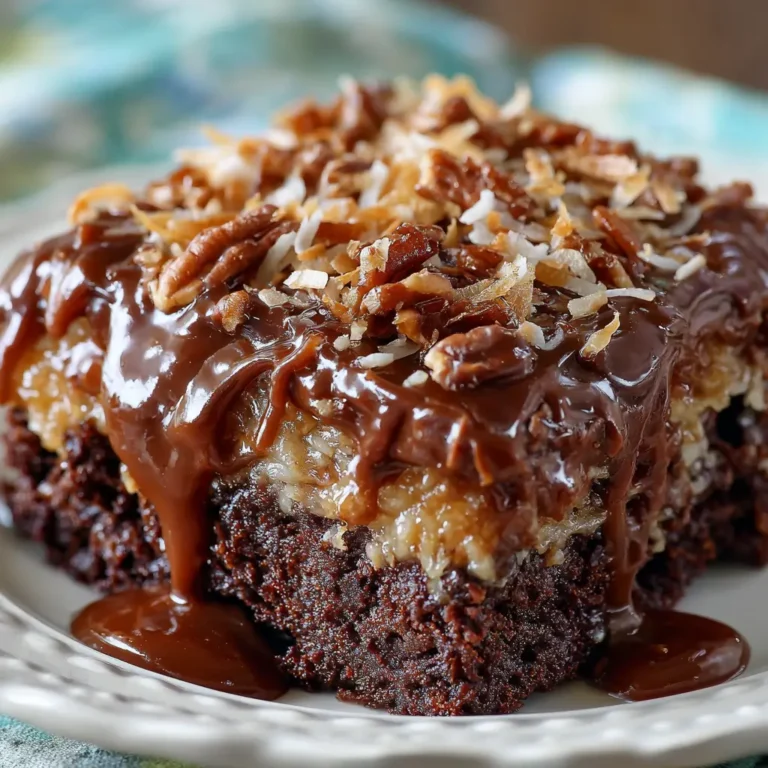 German Chocolate Poke Cake