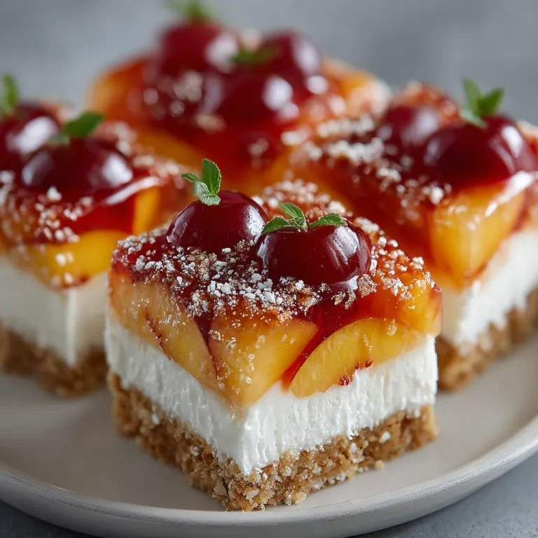 Summer Is Calling with Peach Pretzel Salad