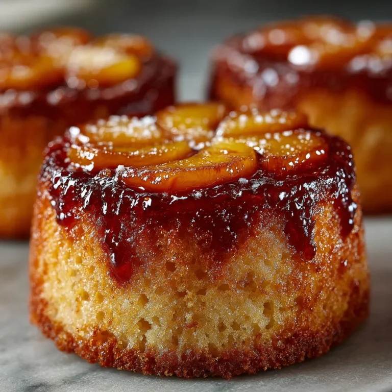 Peach Upside-Down Mini Cakes