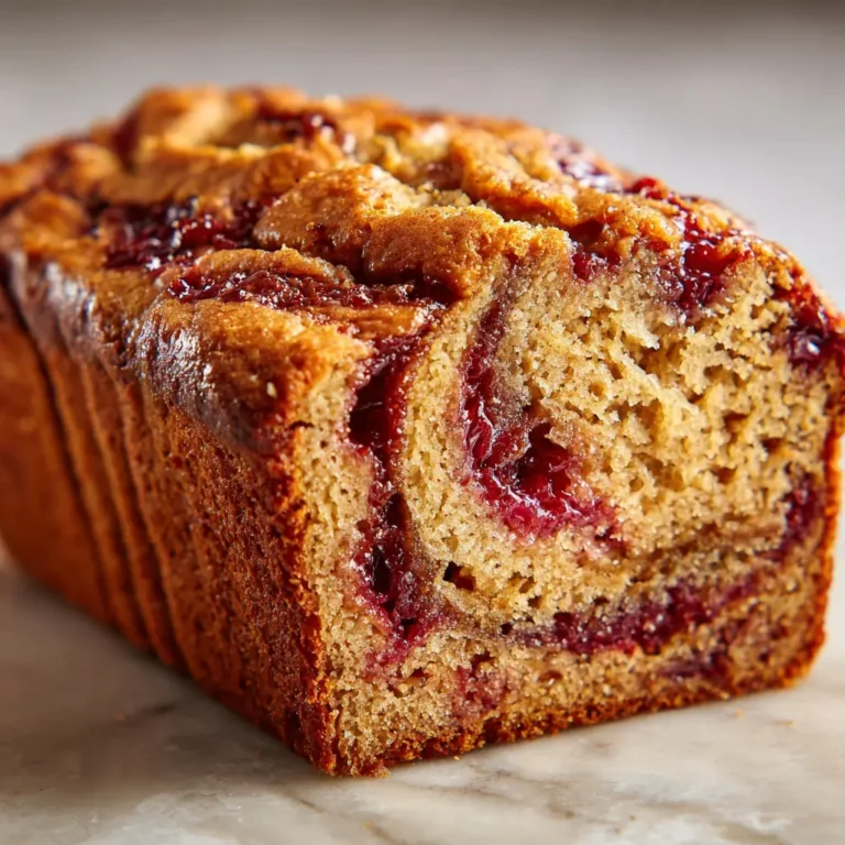 Peanut Butter & Jelly Banana Bread
