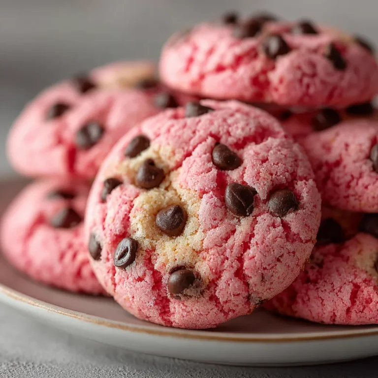 Strawberry Chocolate Chip Cake Mix Cookies