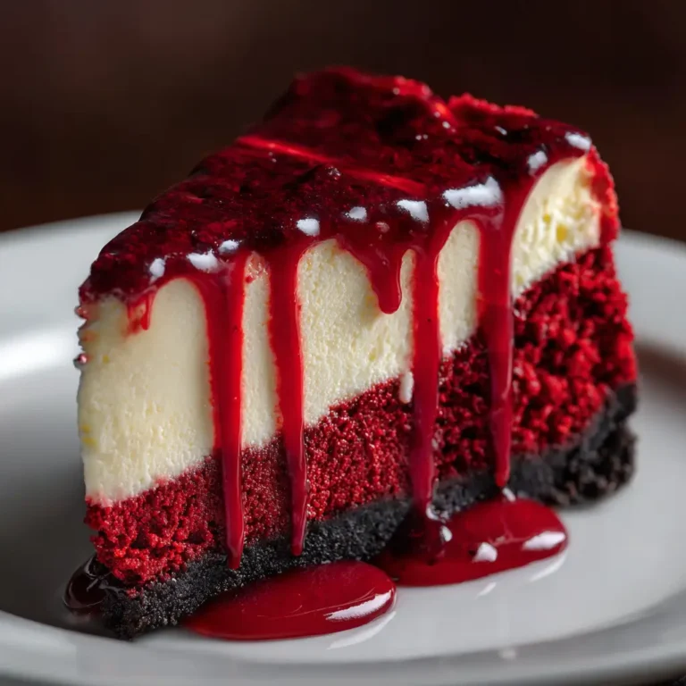 Vampire Bite Red Velvet Cheesecake