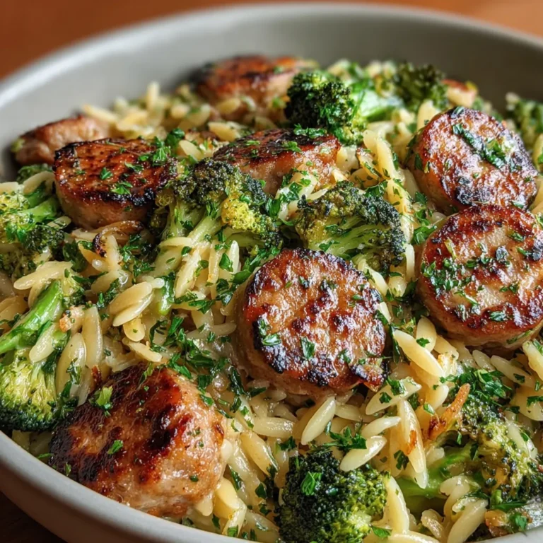 Sausage Broccoli Orzo