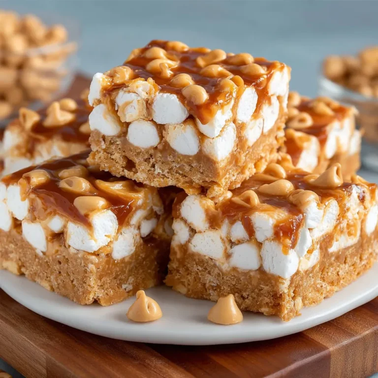 Peanut Butter Marshmallow Squares Recipe | Chewy No-Bake Dessert Bars