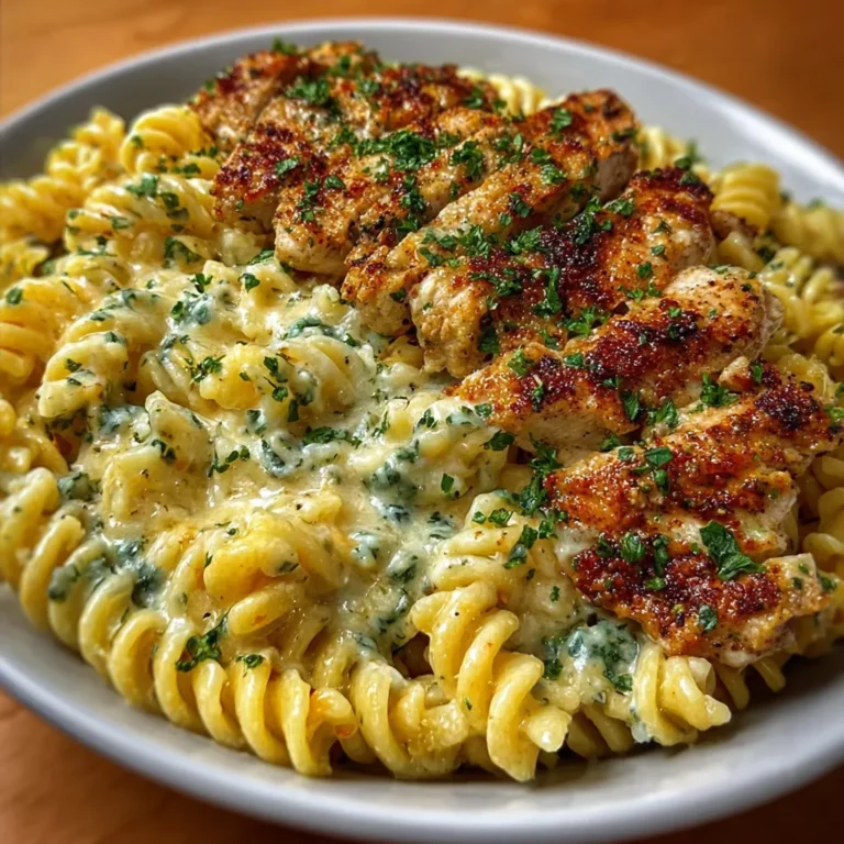 Creamy Cajun Chicken Rotini with Mozzarella Alfredo Sauce