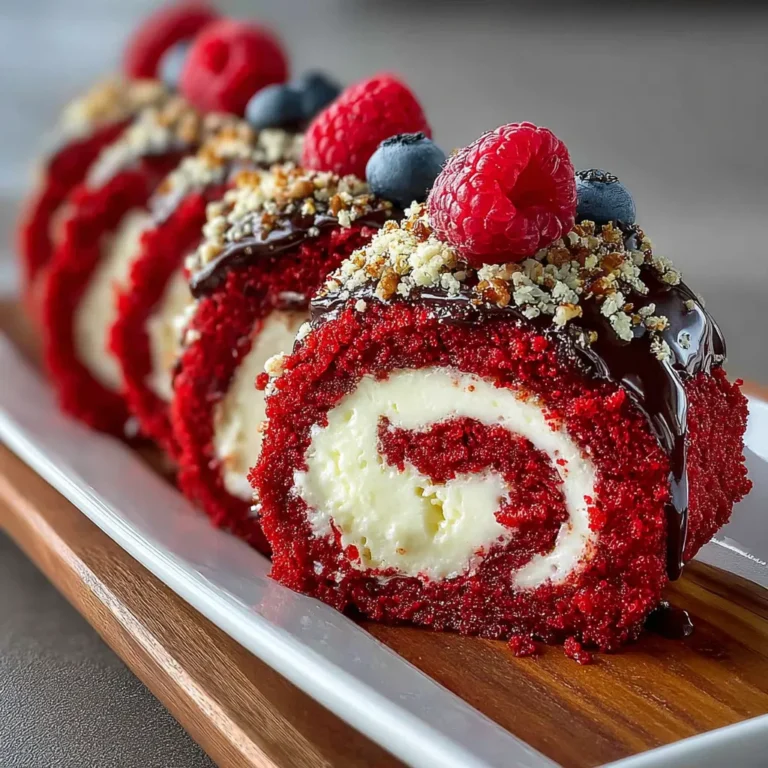 Red Velvet Cheesecake Sushi Roll Dessert