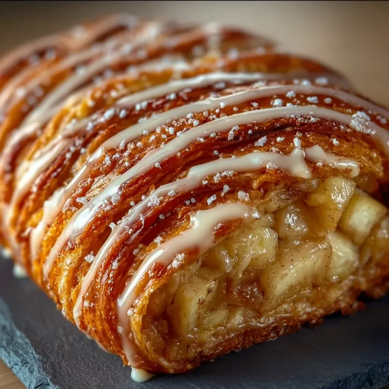 Cozy Apple Kringle with Vanilla Glaze