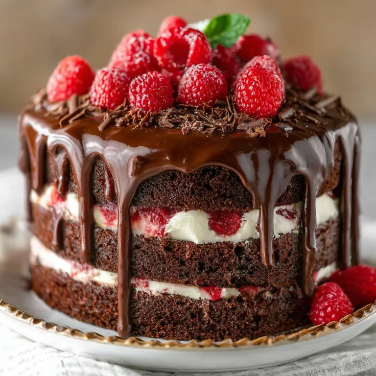 Chocolate Raspberry Drip Cake: A Decadent Delight