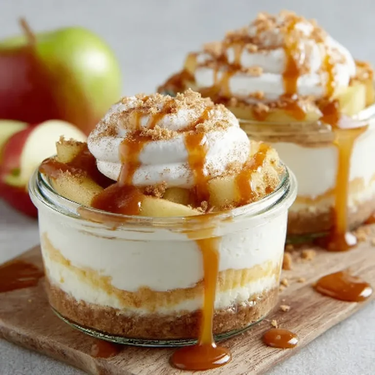 Easy No-Bake Caramel Apple Cheesecake Cups