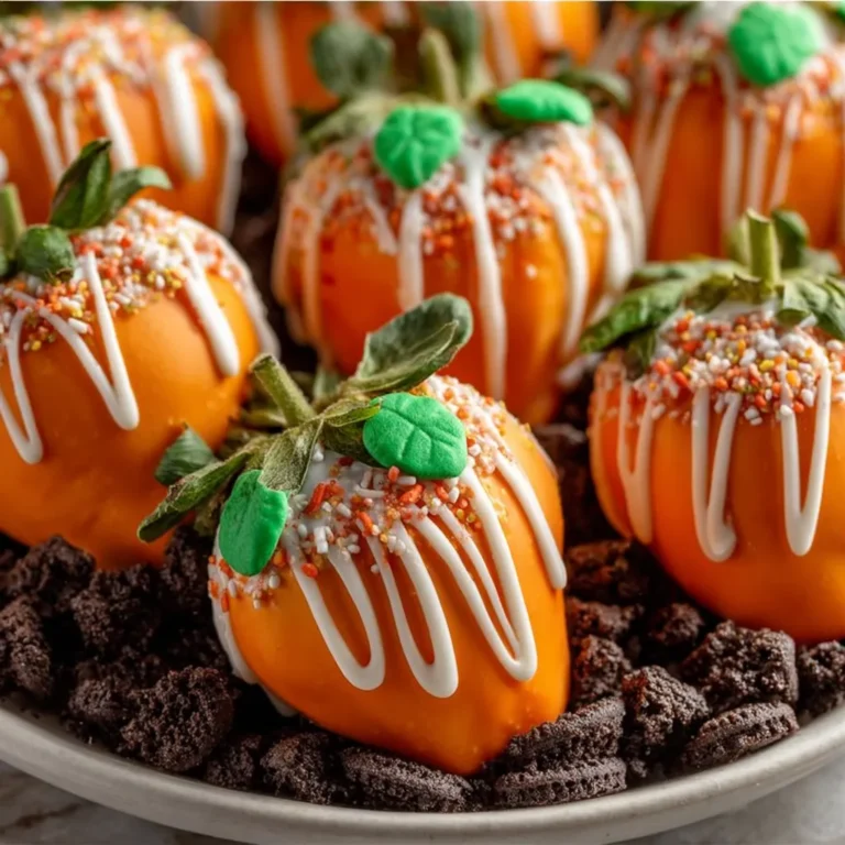Pumpkin Patch Strawberries Recipe | Fun Fall-Themed Chocolate Covered Strawberries