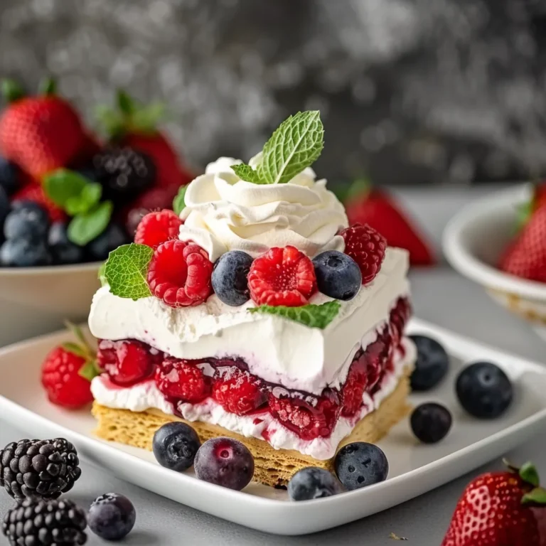 Summer Berry Dessert Lasagna Recipe | Refreshing No-Bake Layered Treat