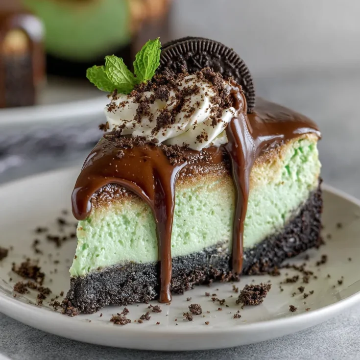 Easy Mint Chocolate Cheesecake